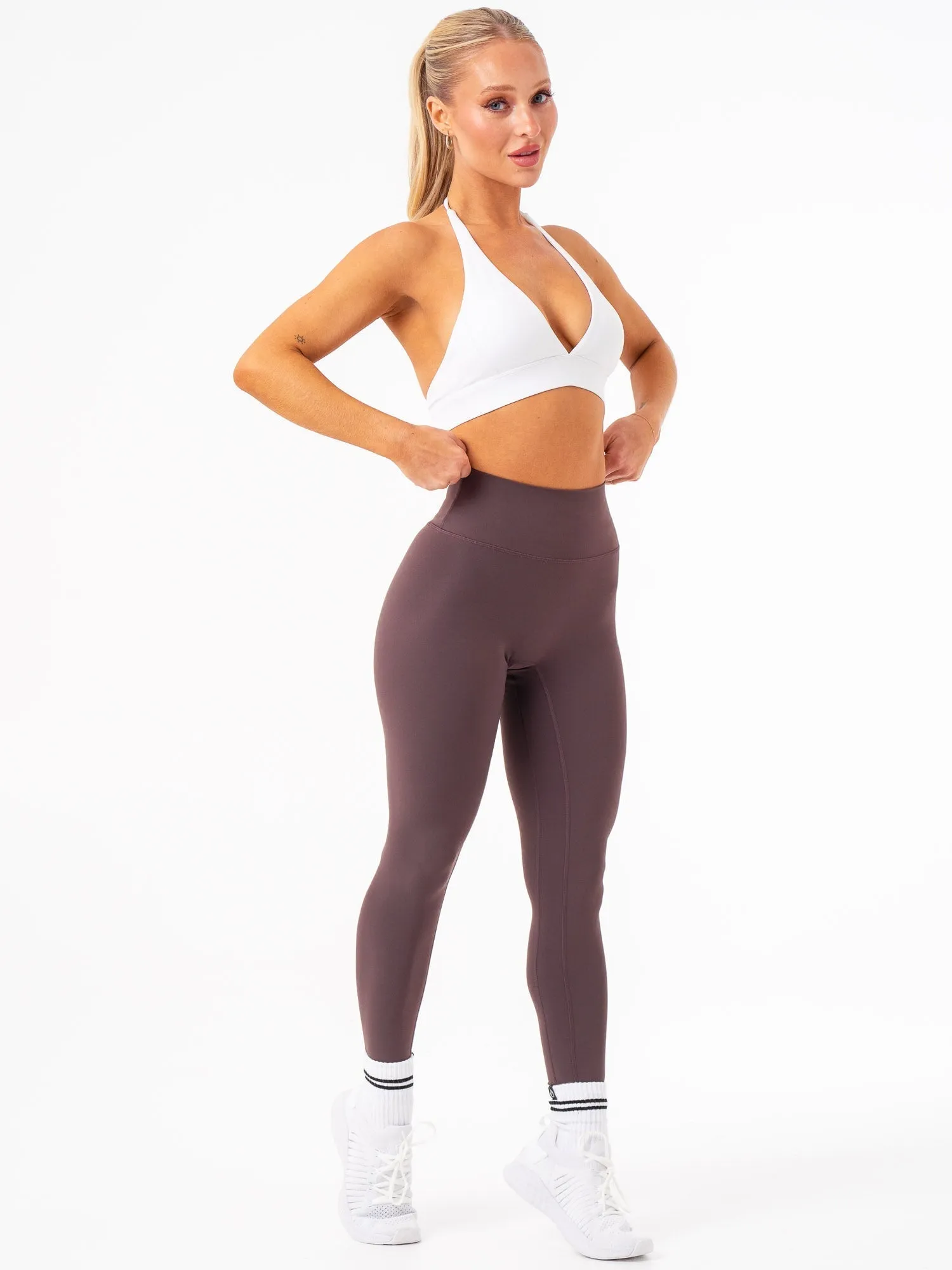 NKD High Waisted Leggings - Plum