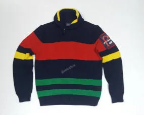 Nwt Polo Ralph Lauren Cable Knit 12M Yacht P Challenge Shawl Neck Sweater