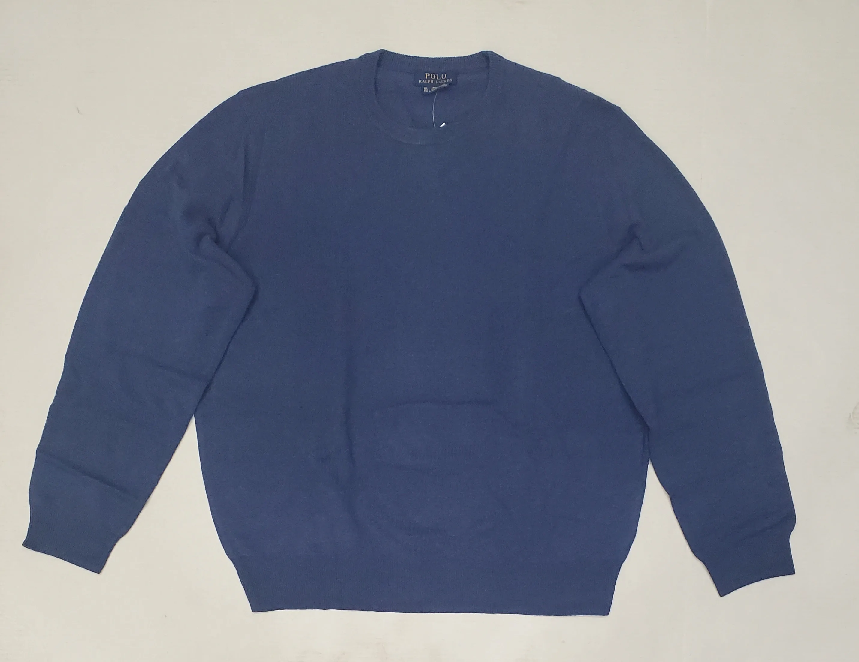 Nwt Polo Ralph Lauren Shale Blue w/Blue Horse Round Neck Wool Sweater