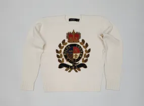 Nwt Polo Ralph Lauren Women's Cream Crest Sweater