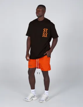 Old English Mens Nylon Shorts - Orange