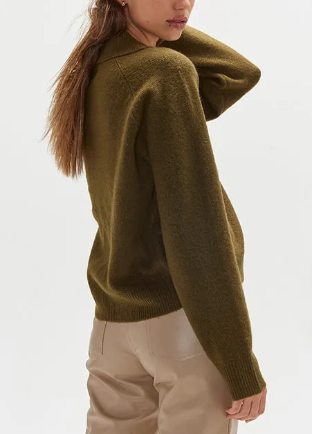 Olive Polo Sweater