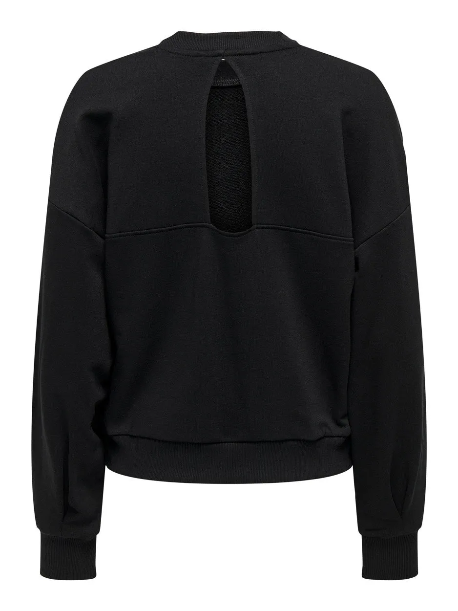 Onlbonnie L/s Open Back Box Ub Swt - Zwart