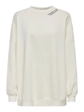 Onldaze L/s Party O-neck Swt - Off-white