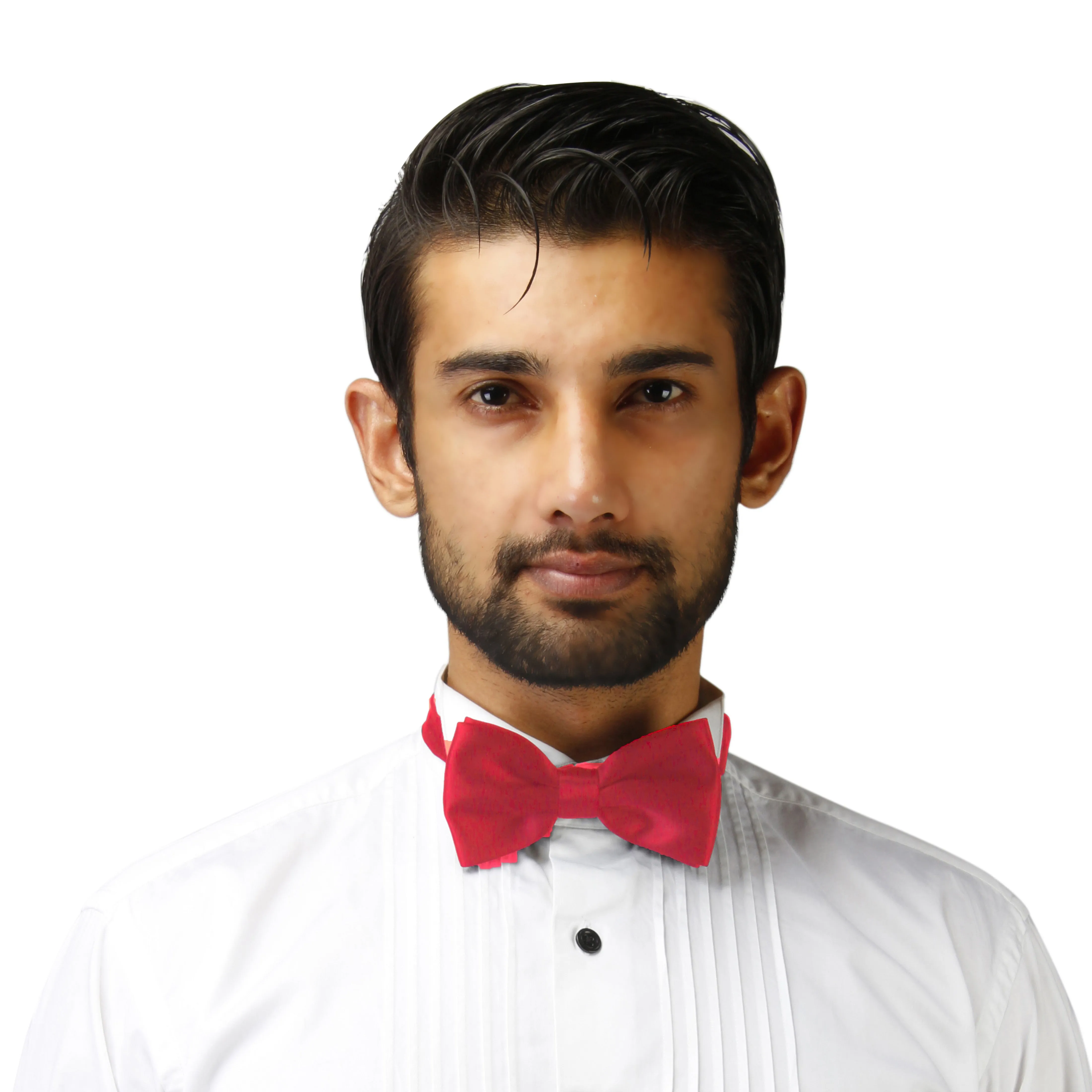 Peluche Essential  Red Coloured Cotton Bow Tie For Men