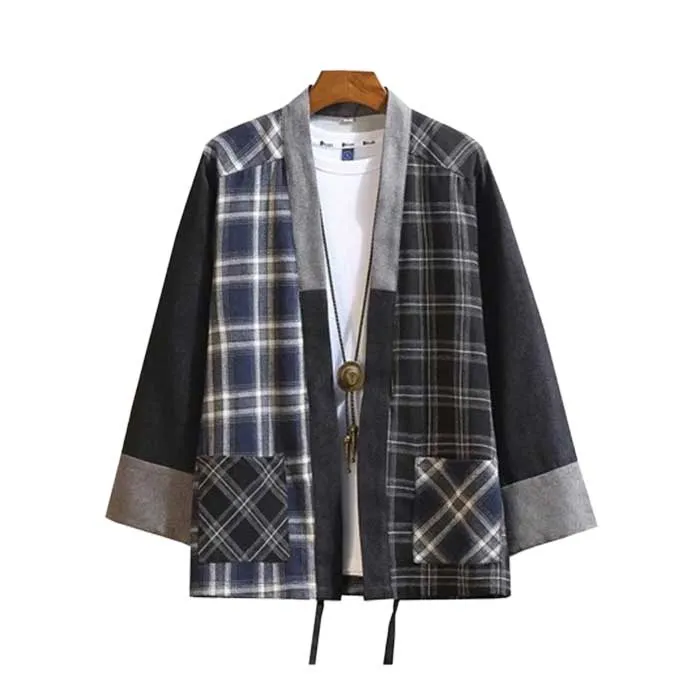 Plaid Kimono Cardigan