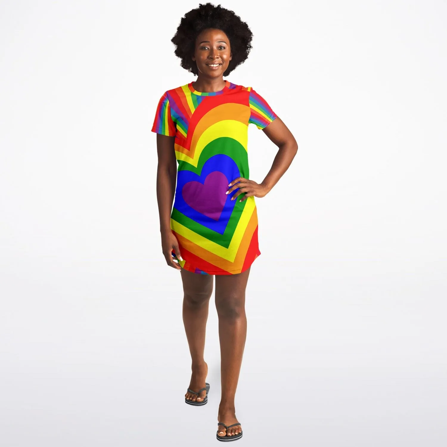 Pride Heart T-Shirt Dress