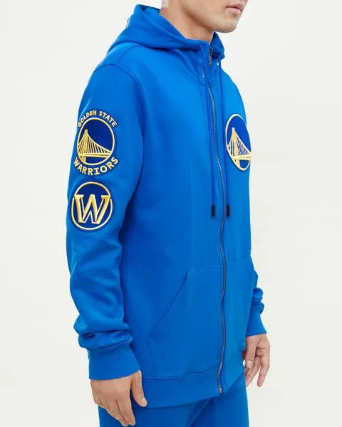 PRO STANDARD GOLDEN STATE WARRIORS LOGO ZIPPER HOODY