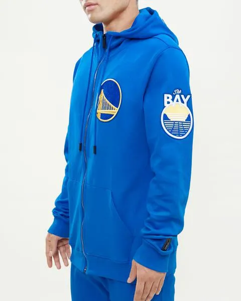 PRO STANDARD GOLDEN STATE WARRIORS LOGO ZIPPER HOODY