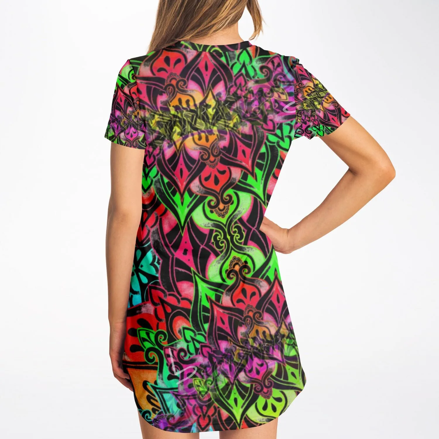 Psychedelic Alien T-Shirt Dress