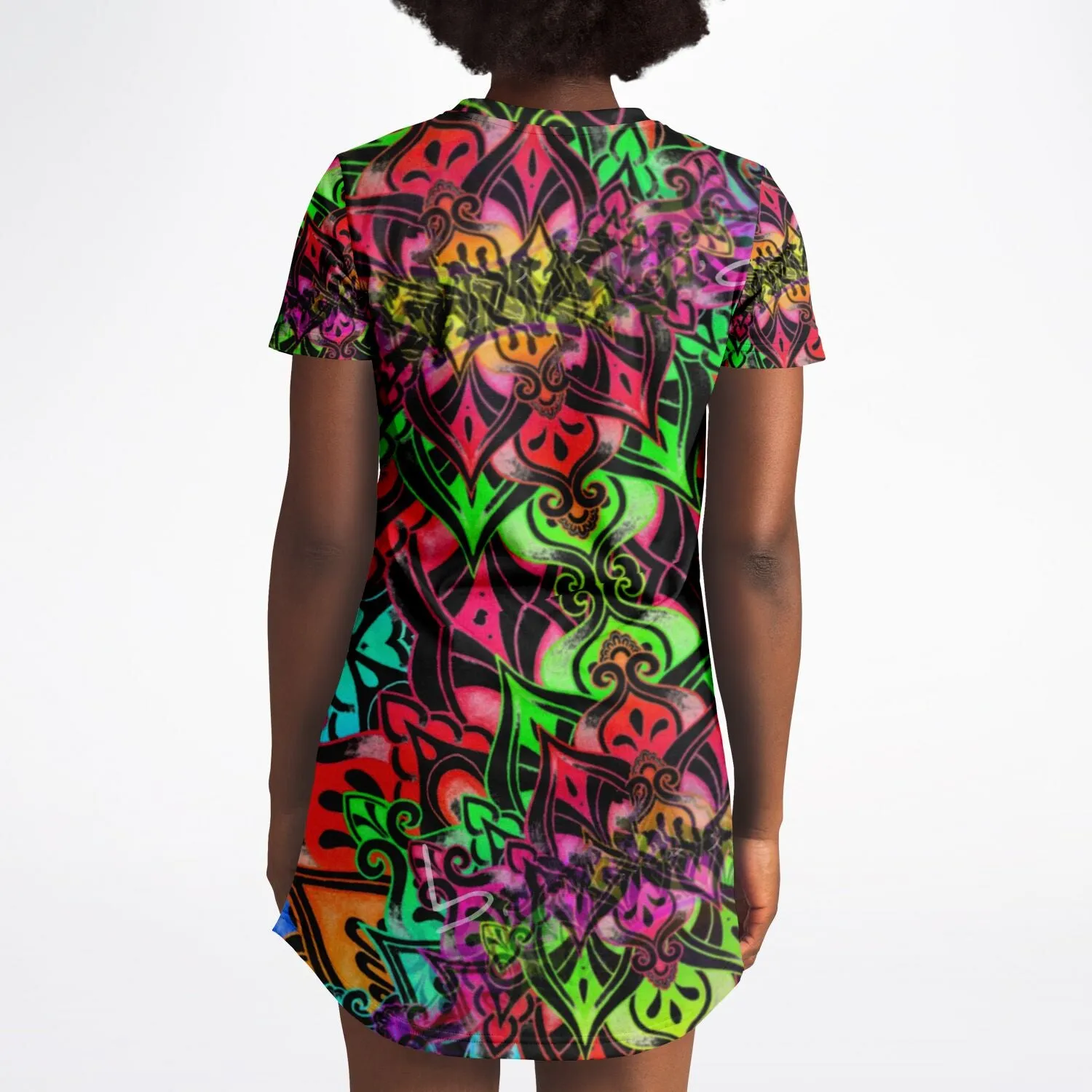 Psychedelic Alien T-Shirt Dress