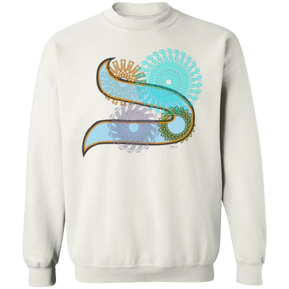 Pullover Sweatshirt with Arabic Initial - 'Dāl' (د)