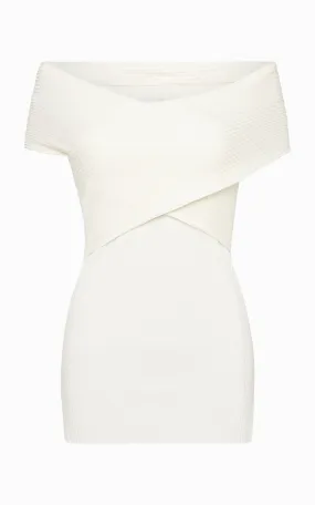 Python Sleeveless Wrapped Top | Ivory