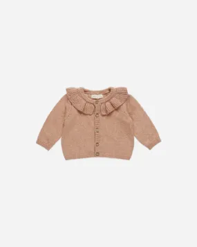 Quincy Mae Ruffle Collar Cardigan in Rose