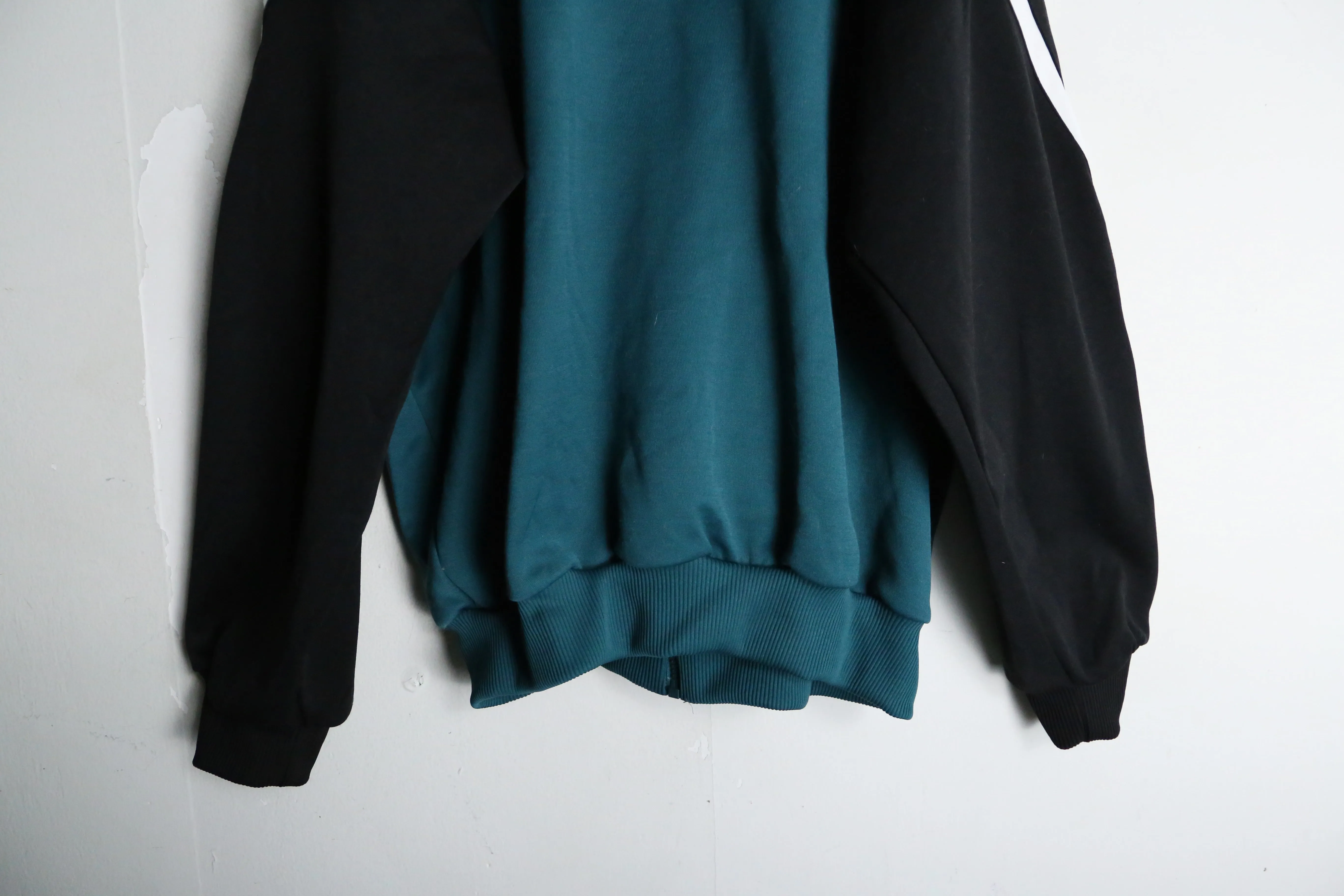 "adidas" turquoise green × black track jacket