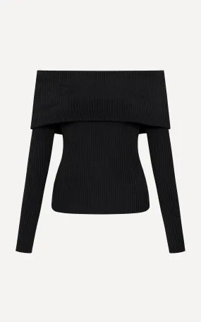 Ravine Rib Top | Black