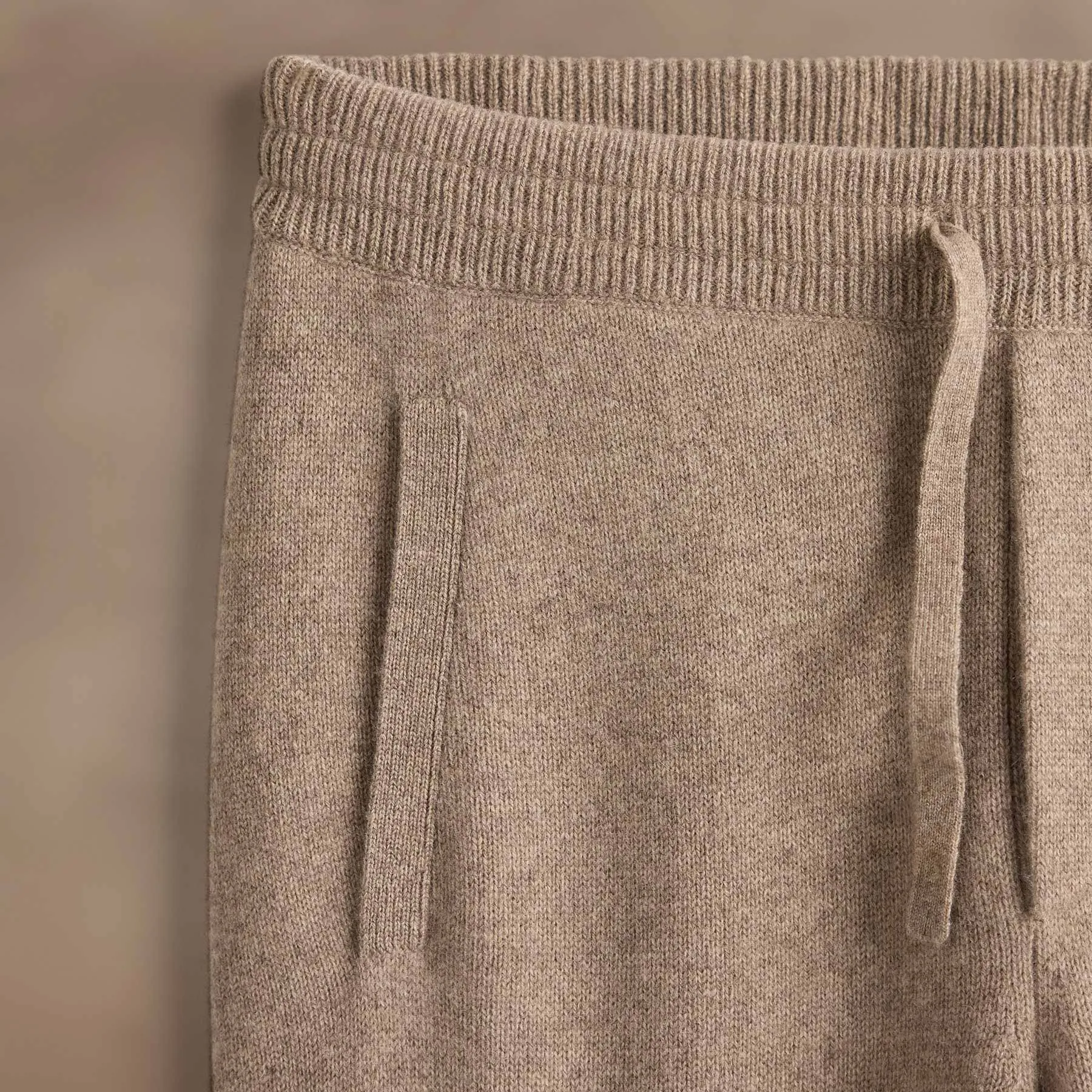 Recycled Cashmere Track Pant With Pockets - Coyote