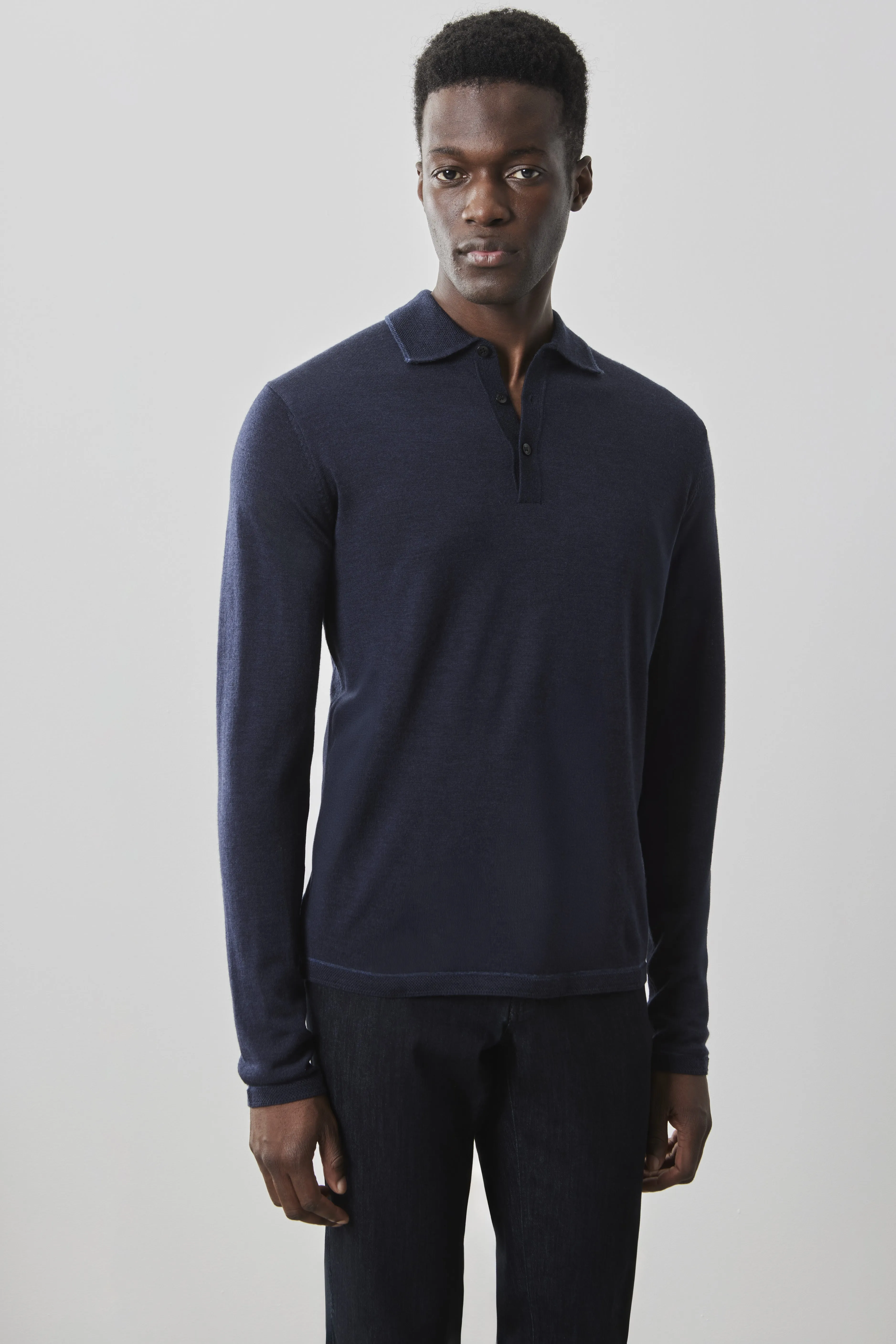 Roman Long-Sleeve Sweater Polo