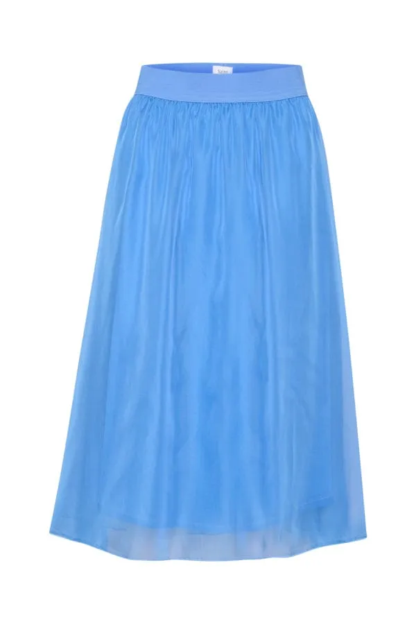 Saint Tropez Layered Midi Skirt Blue