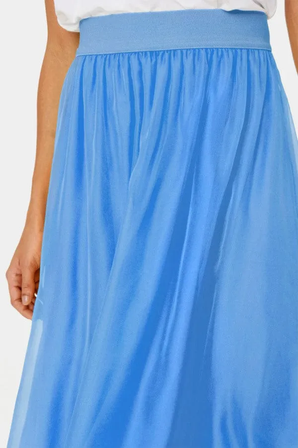 Saint Tropez Layered Midi Skirt Blue