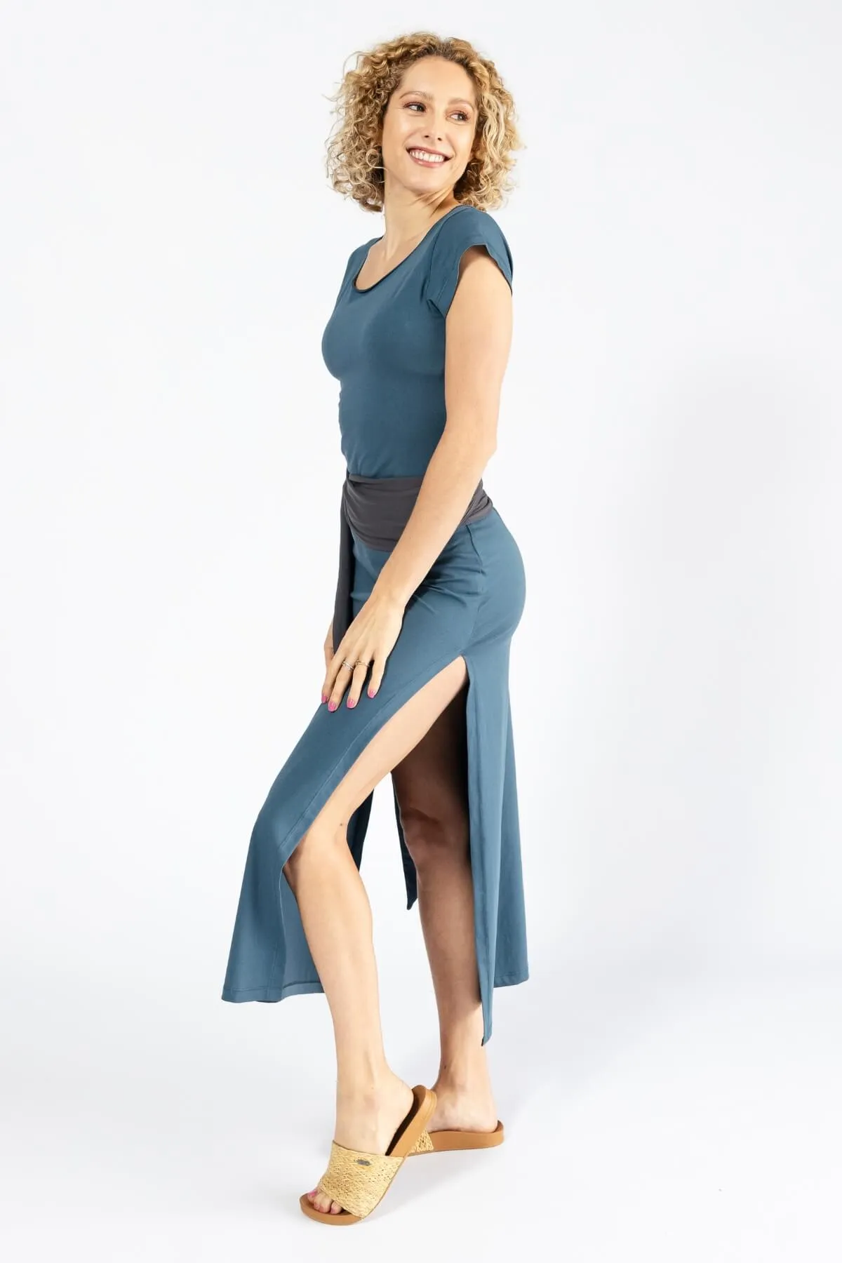 Sarita Dress - Dusty Blue