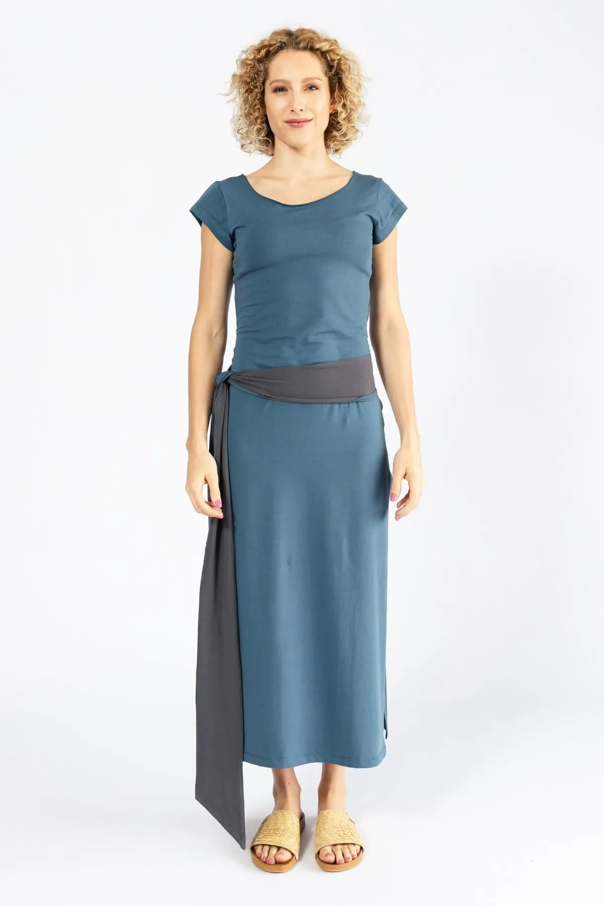 Sarita Dress - Dusty Blue