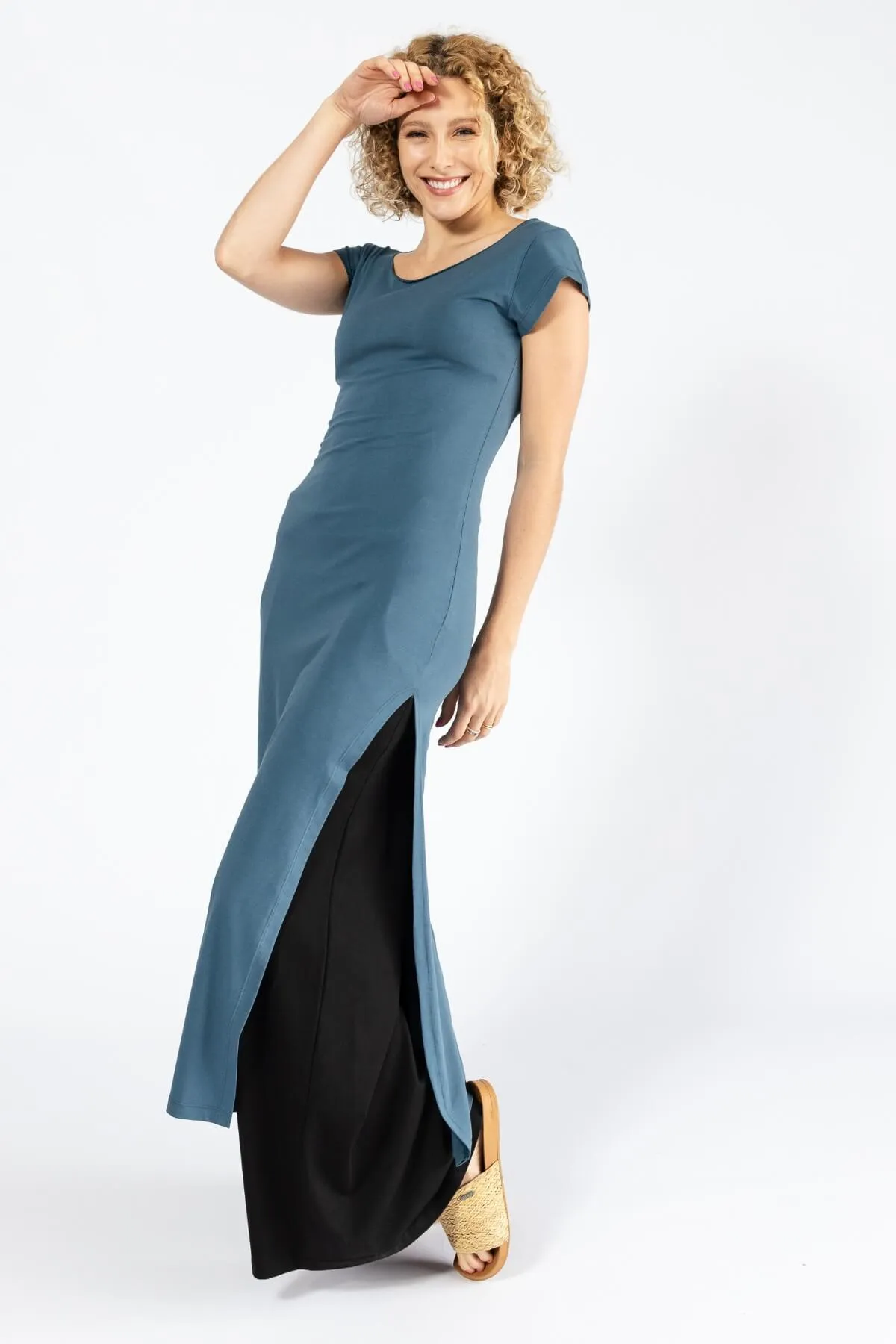 Sarita Dress - Dusty Blue