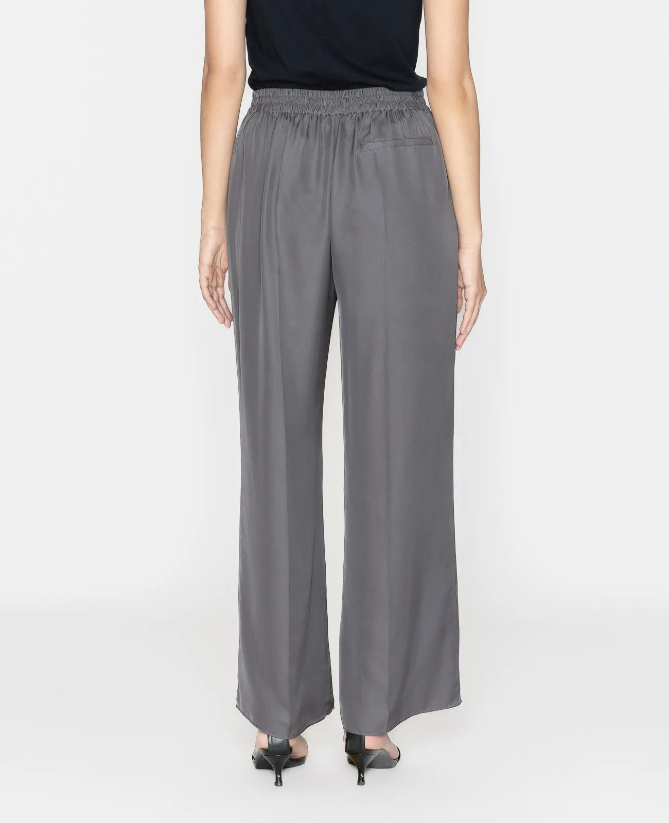 Silk Pleated Pants