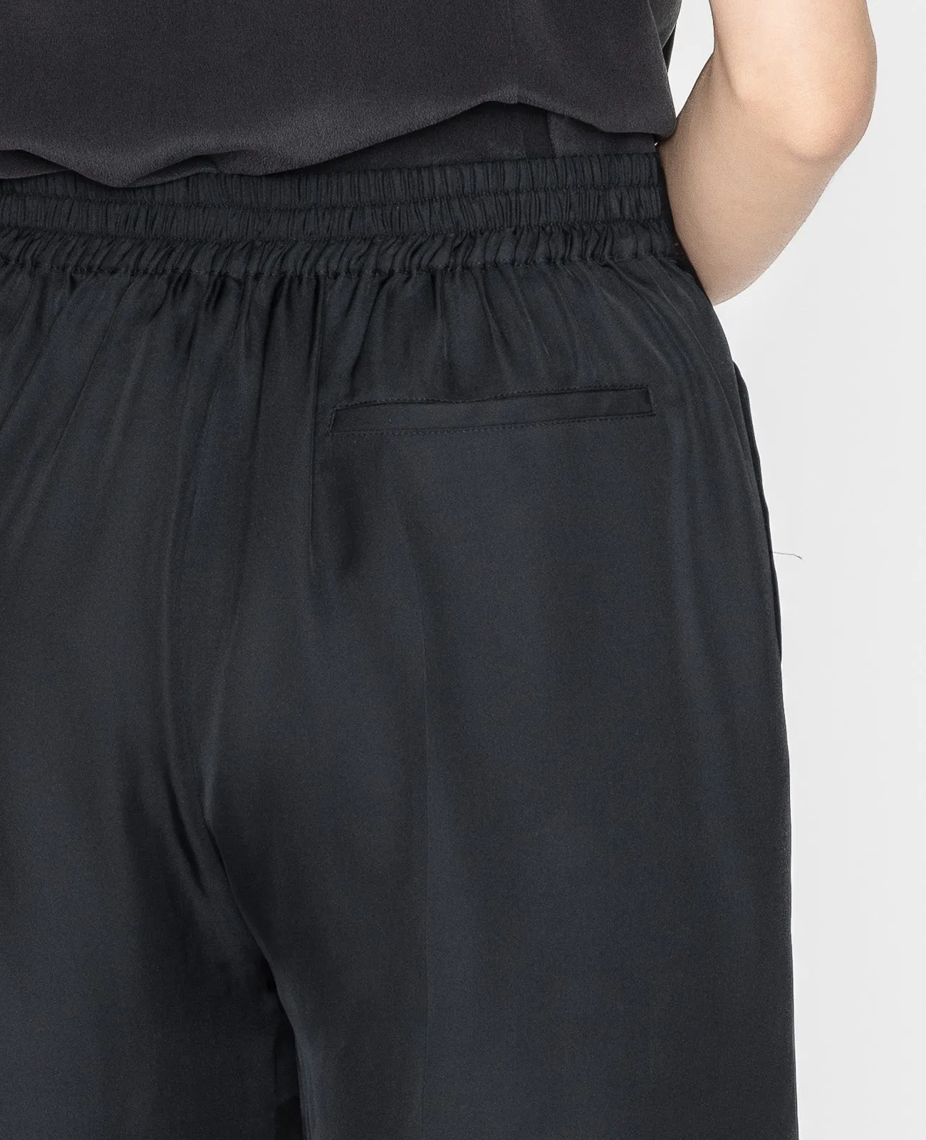 Silk Pleated Pants