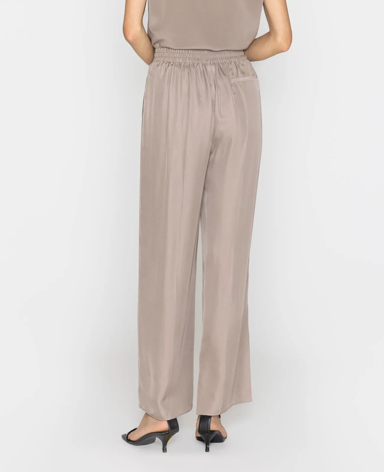 Silk Pleated Pants