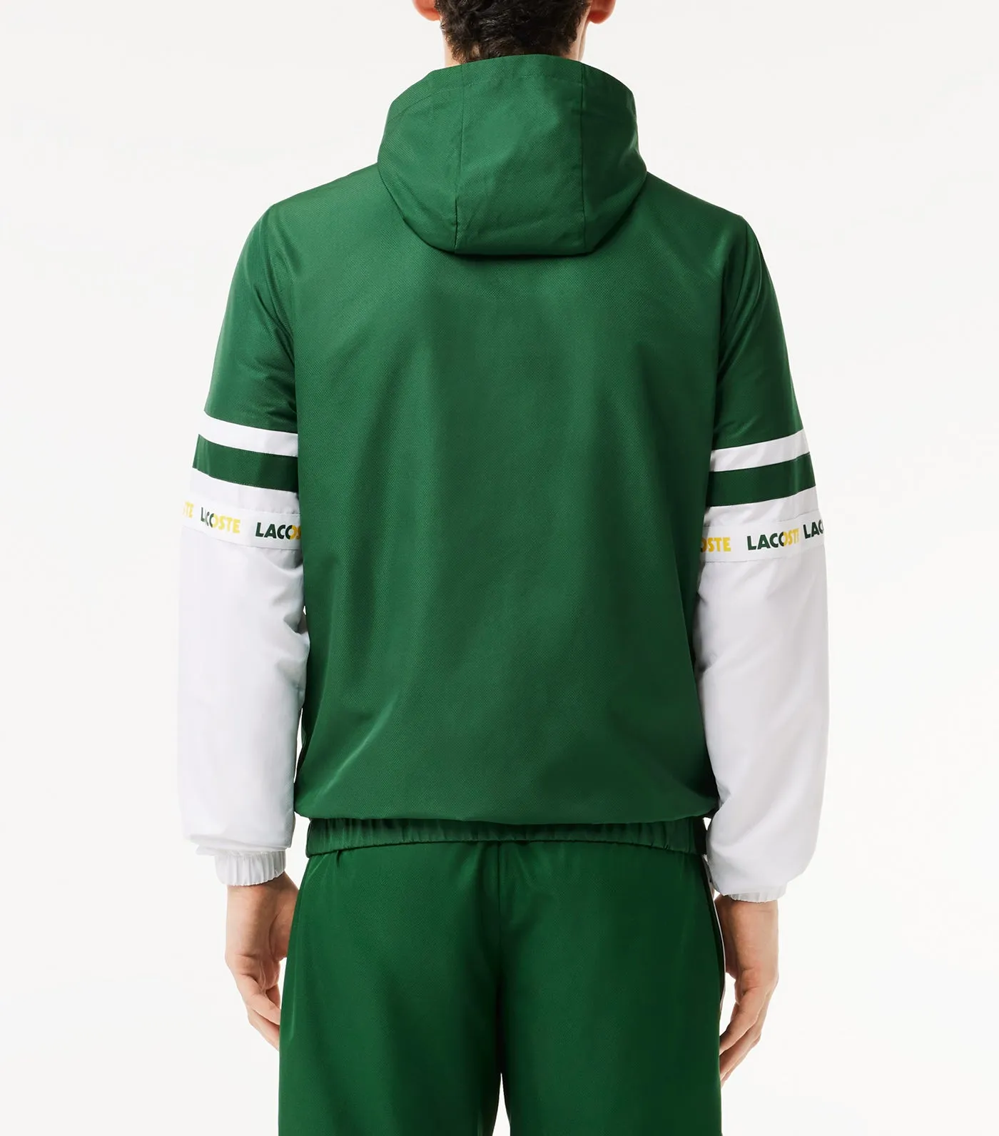 Sportsuit Logo Stripe Tennis Track Jacket Green/White