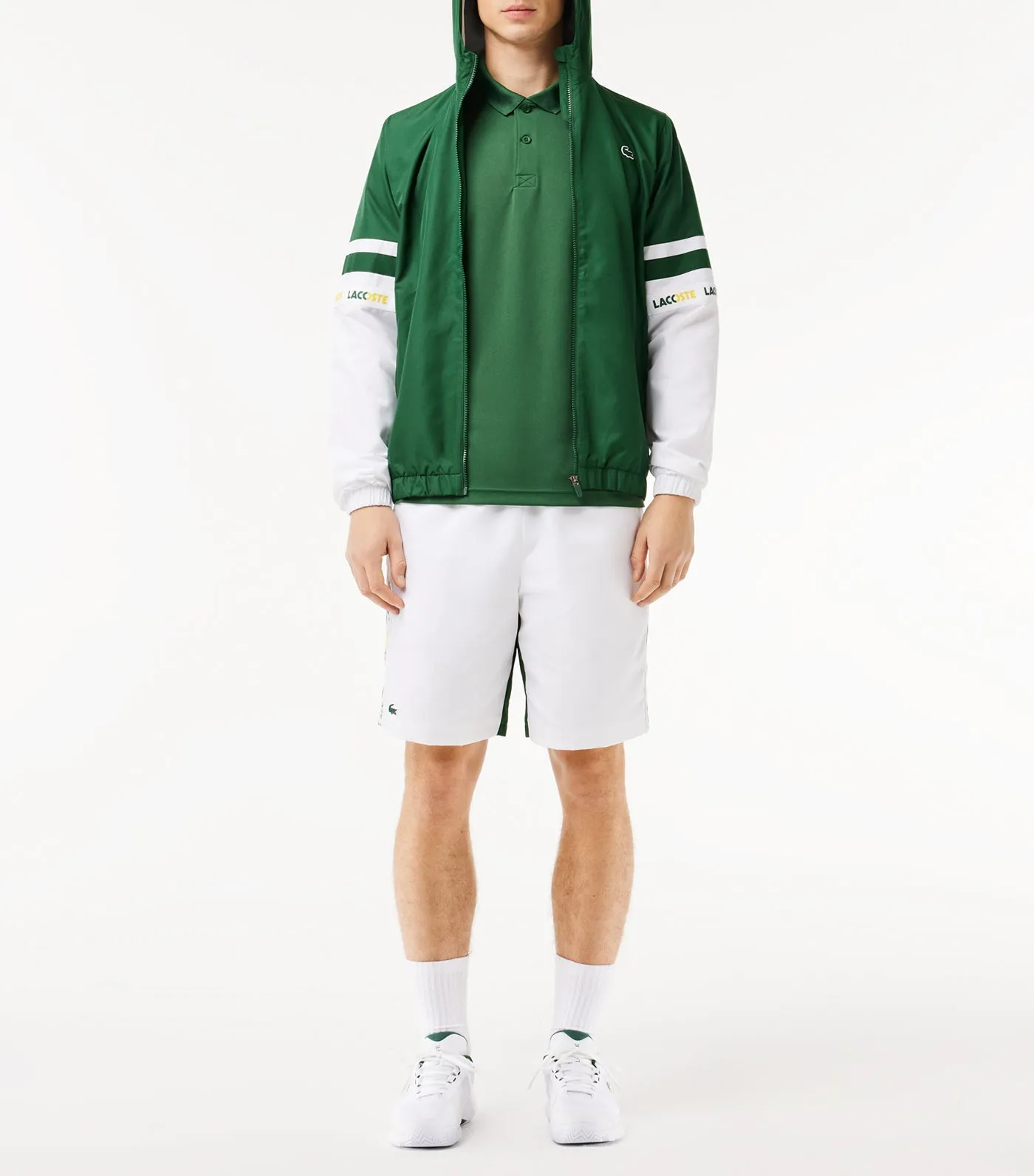 Sportsuit Logo Stripe Tennis Track Jacket Green/White