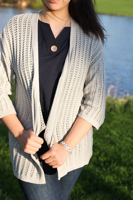 Summer Cardigan In Grey