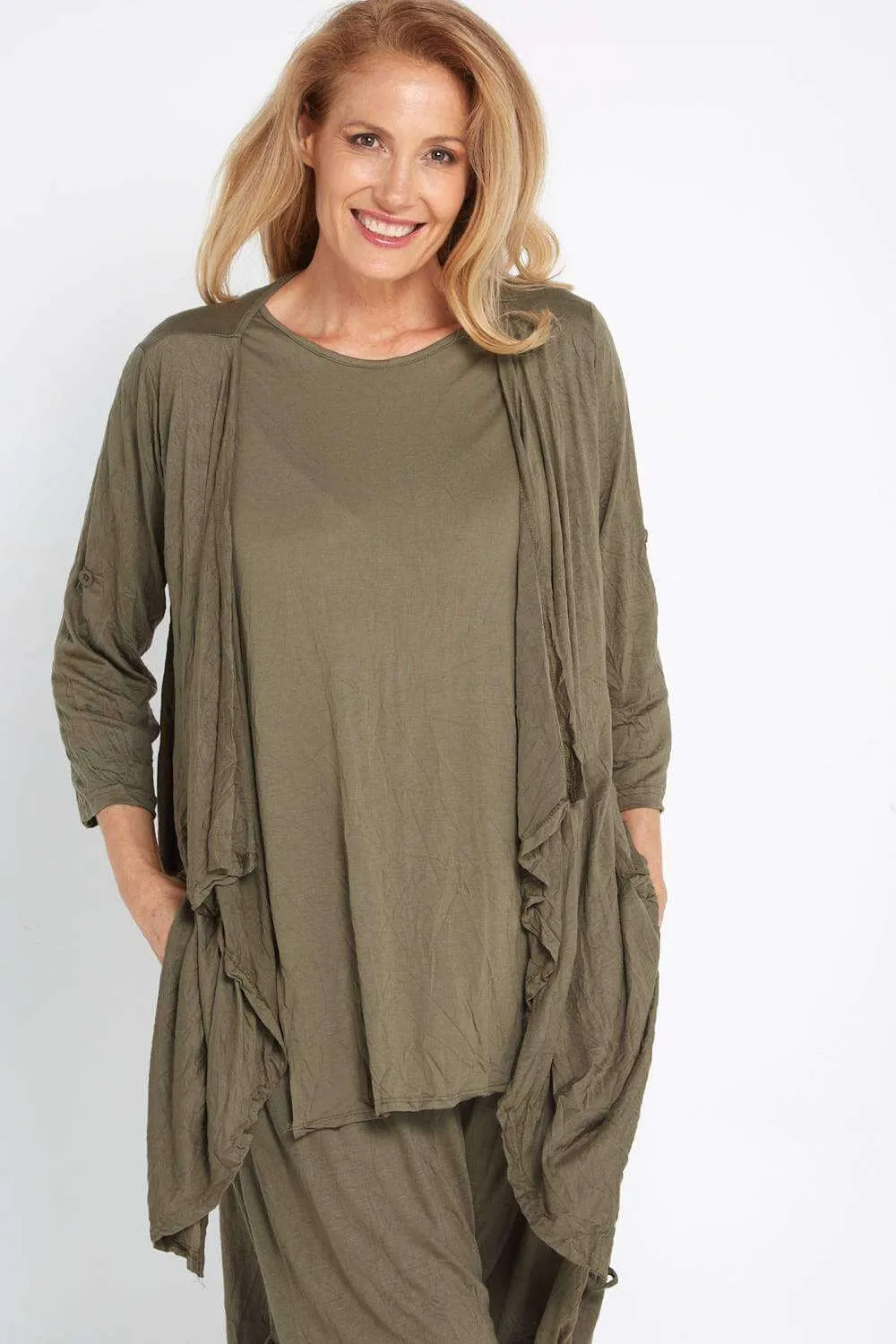 Teegan Crush Cardigan - Caper