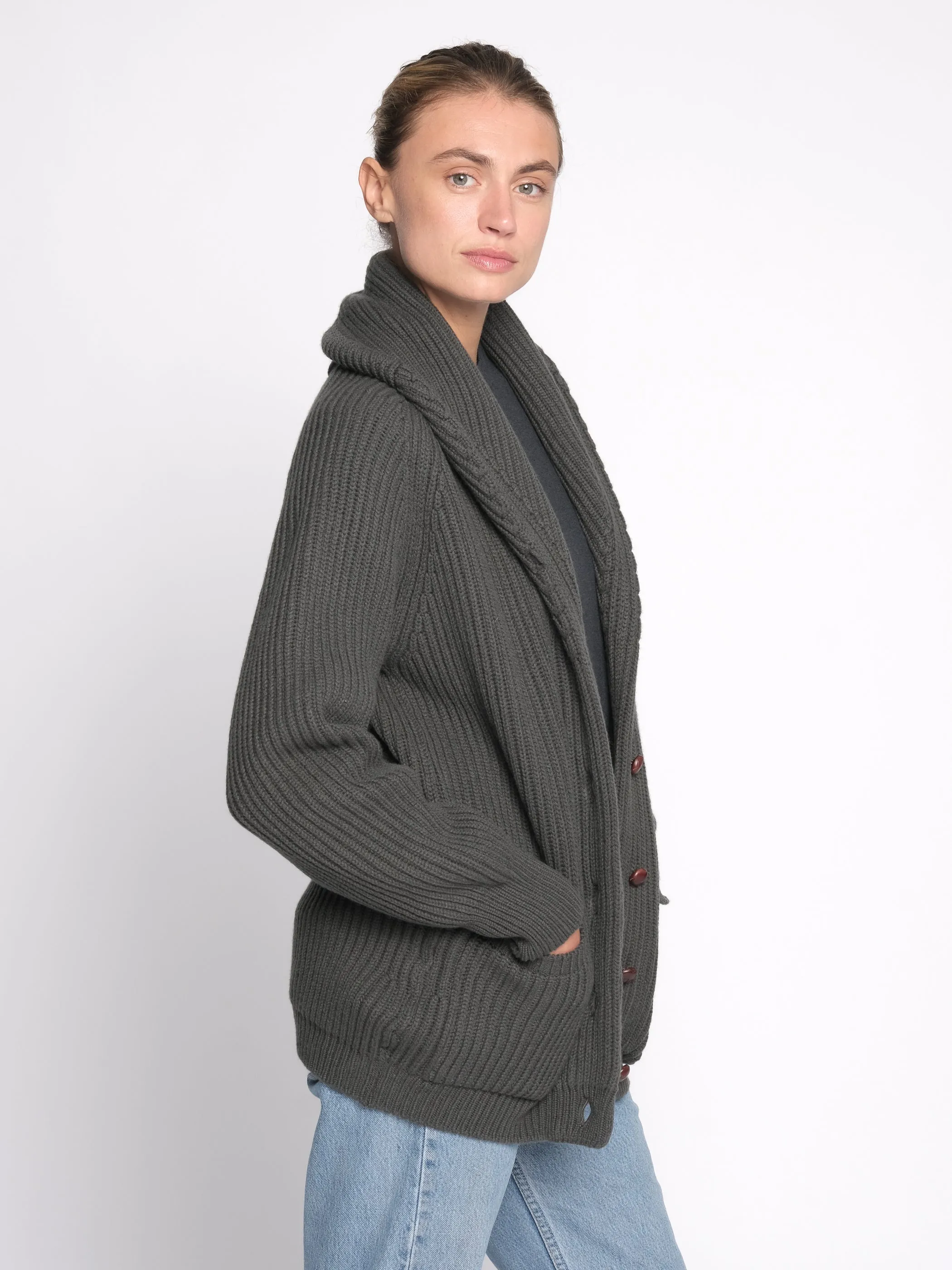 THE KENNEDY CARDIGAN | Drill Grey