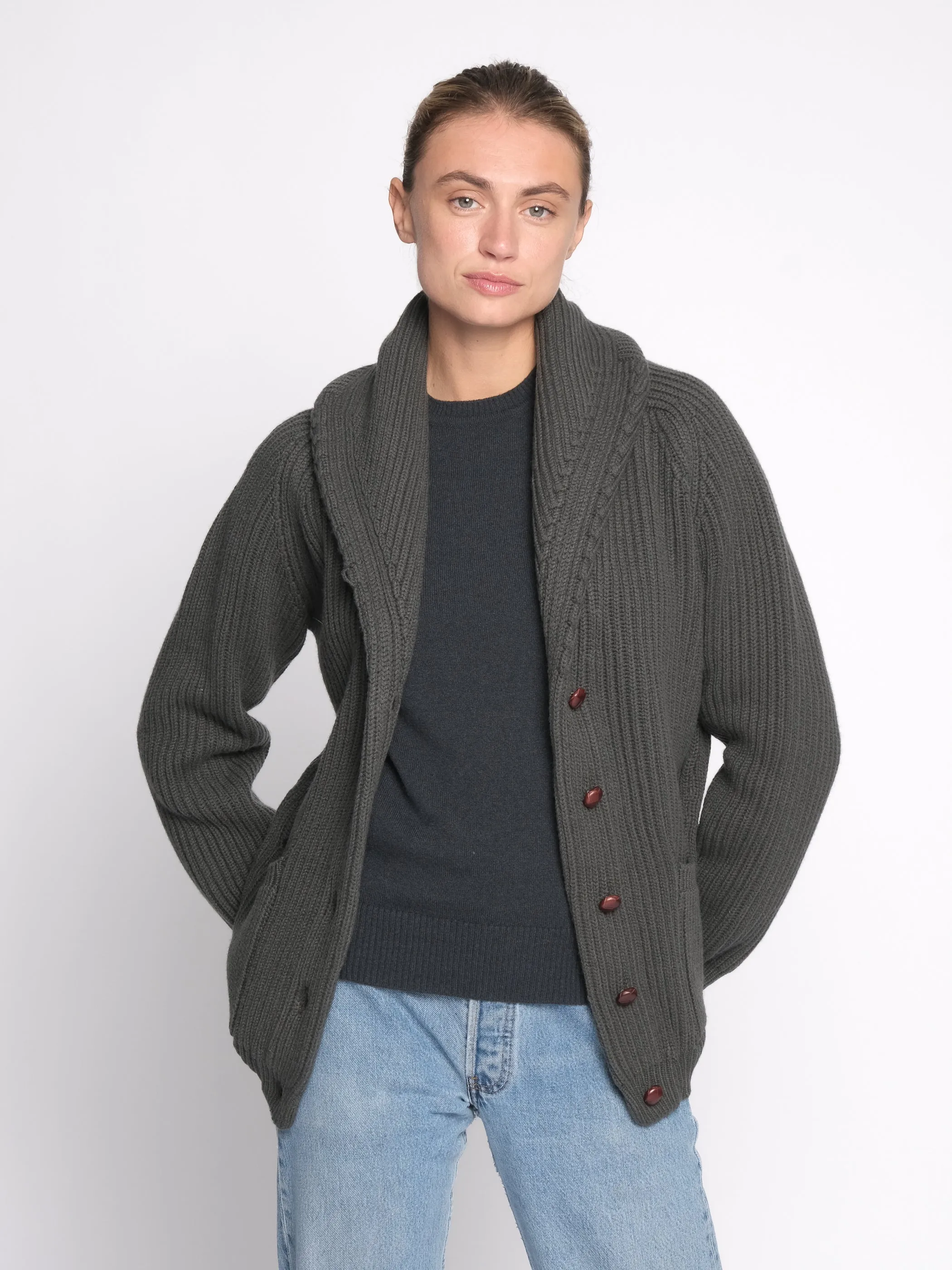 THE KENNEDY CARDIGAN | Drill Grey