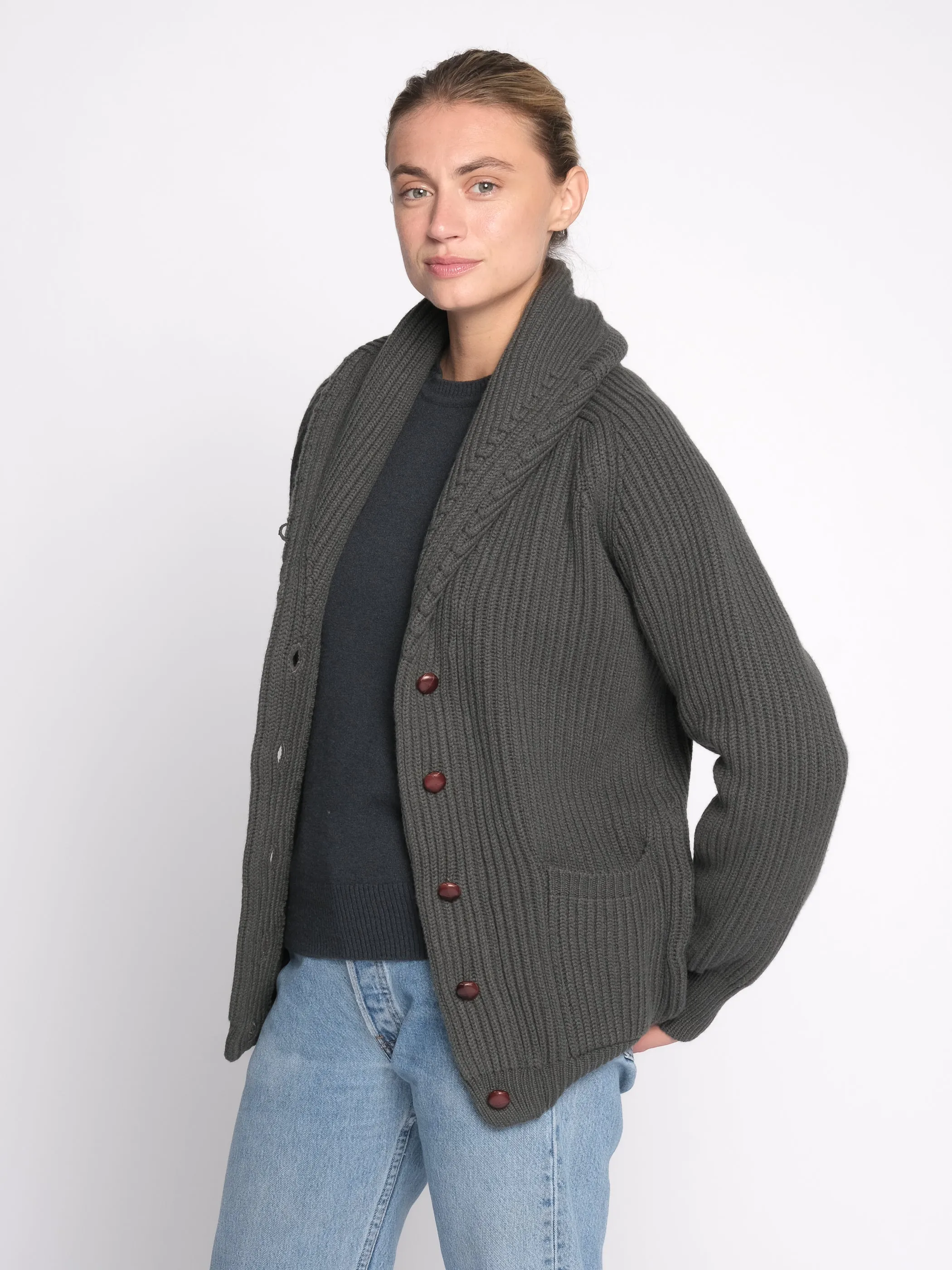 THE KENNEDY CARDIGAN | Drill Grey