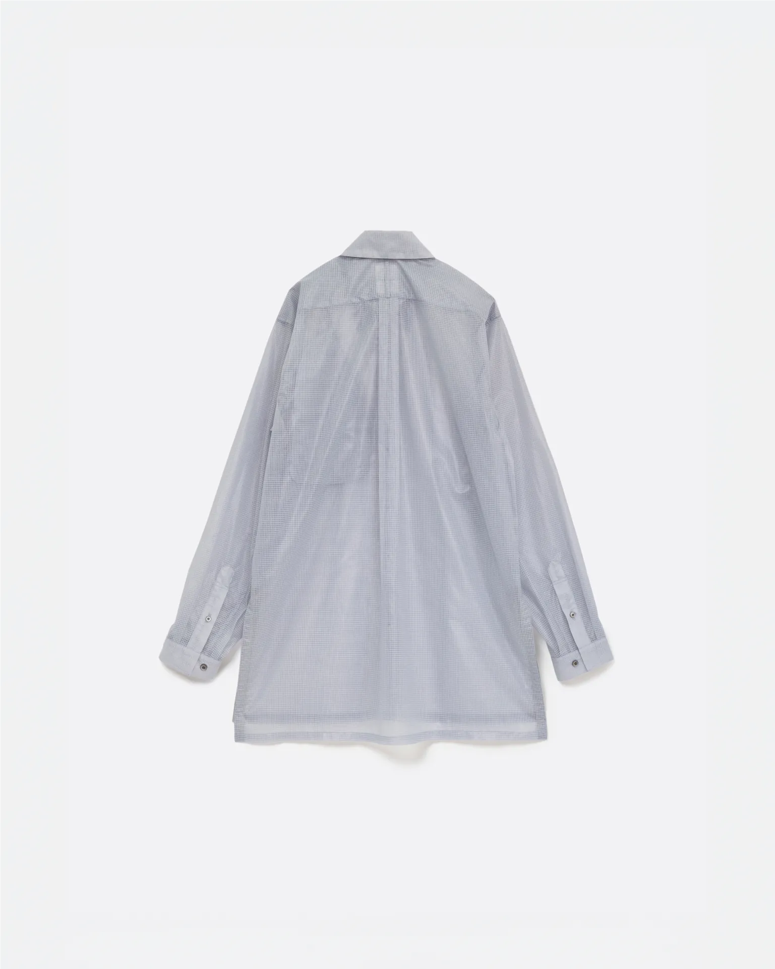 TRANSPARENT RIP-STOP SEAM POCKET SHIRT .11【L.GREY】