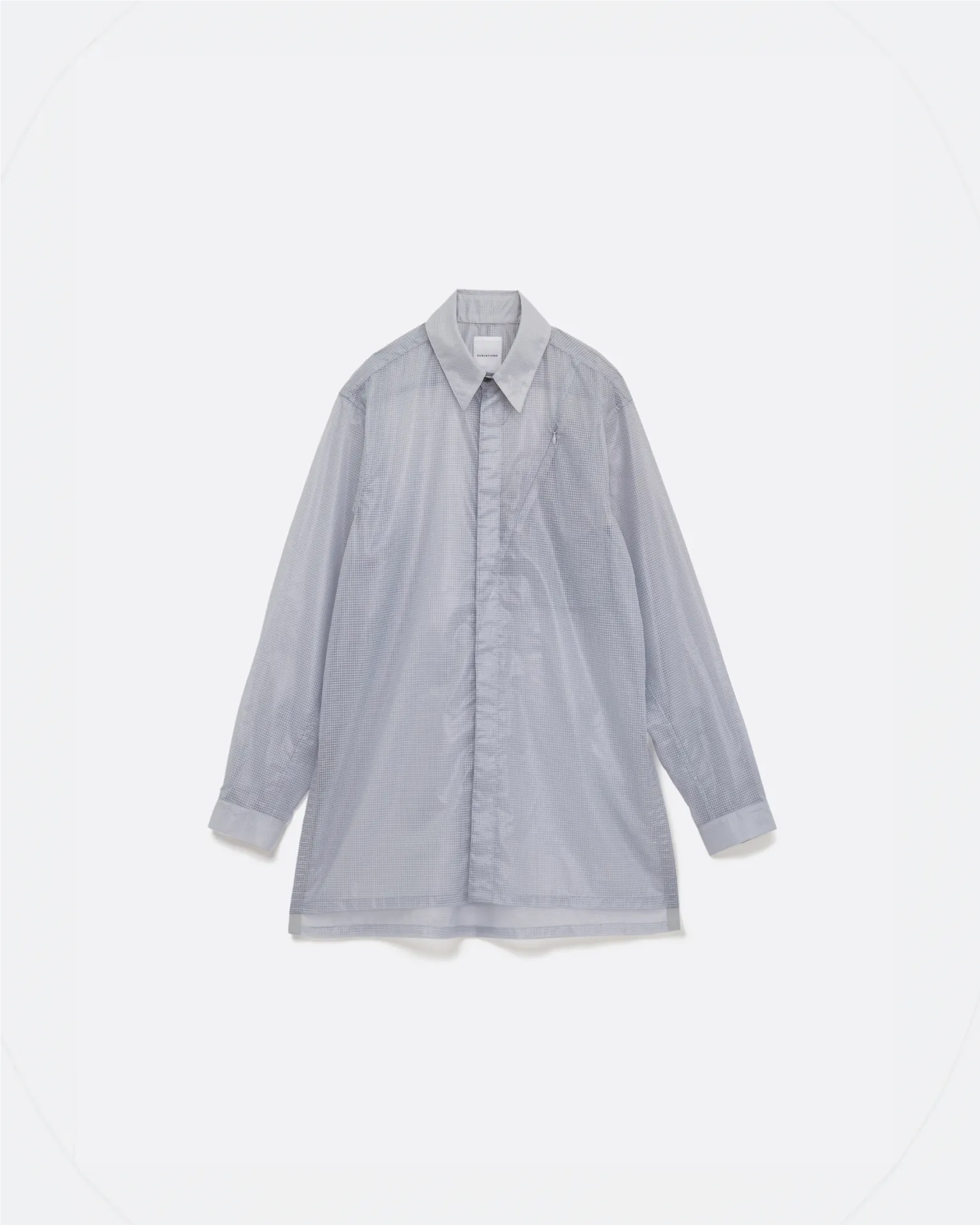 TRANSPARENT RIP-STOP SEAM POCKET SHIRT .11【L.GREY】