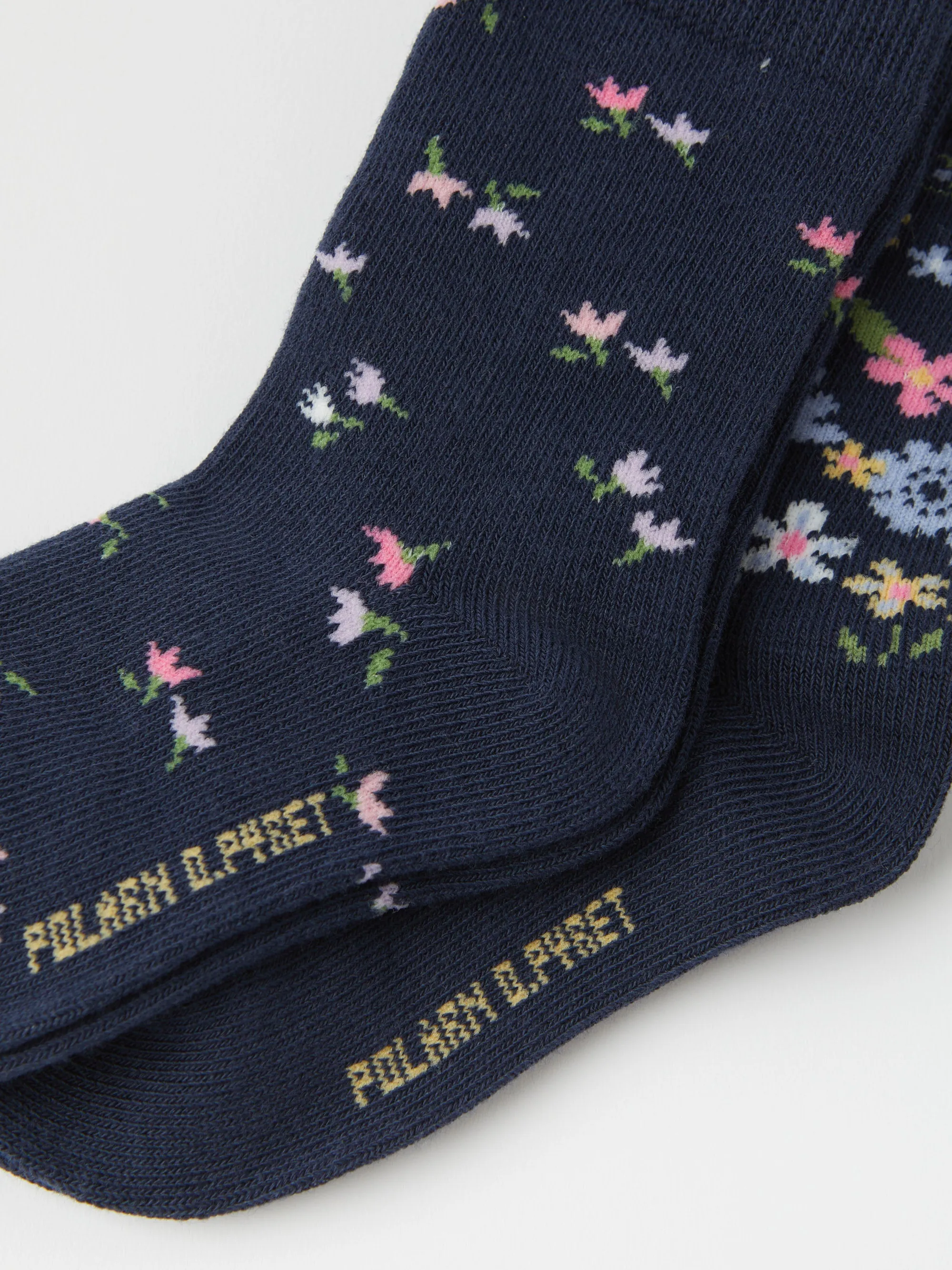 Two Pack Floral Kids Socks