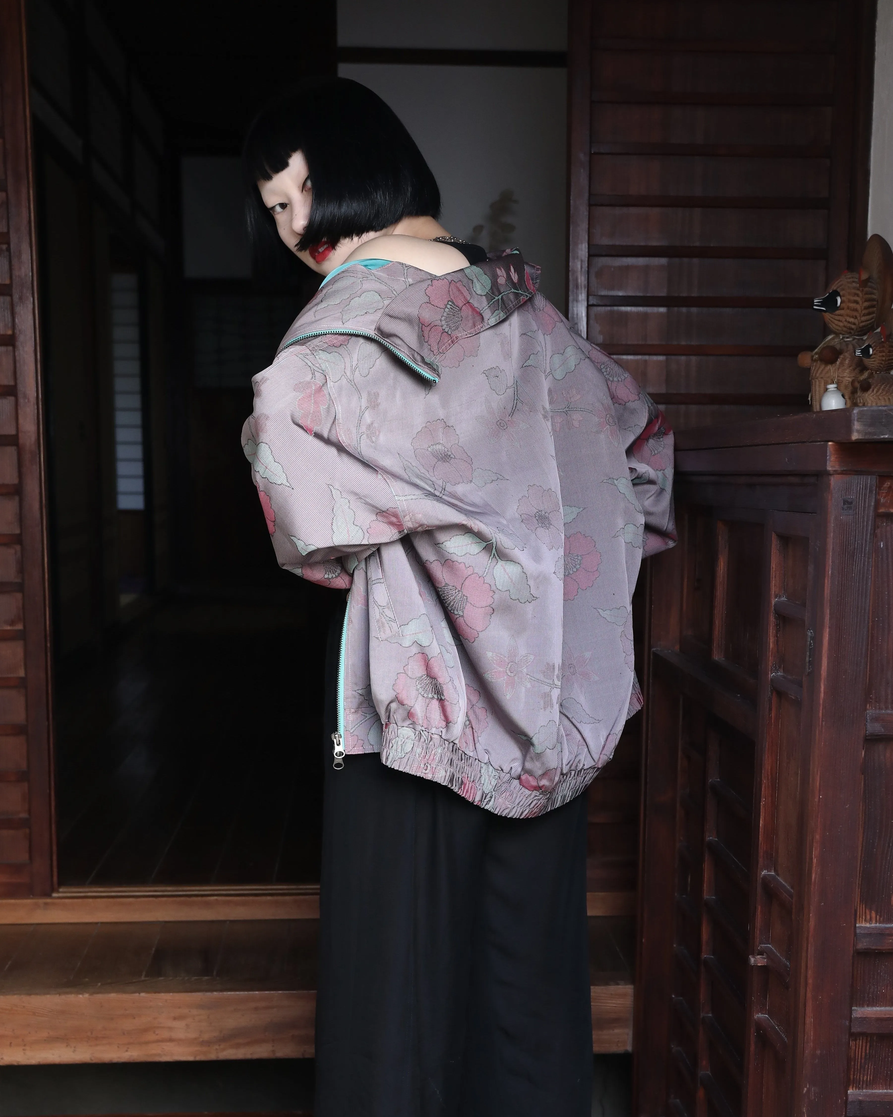 UPCYCLED KIMONO JACKET・SHAKUYAKU 芍薬