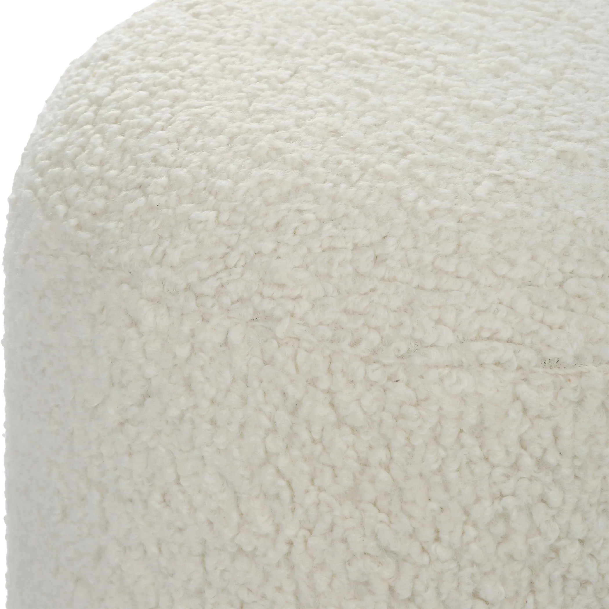 Uttermost Arles White Shearling Ottoman