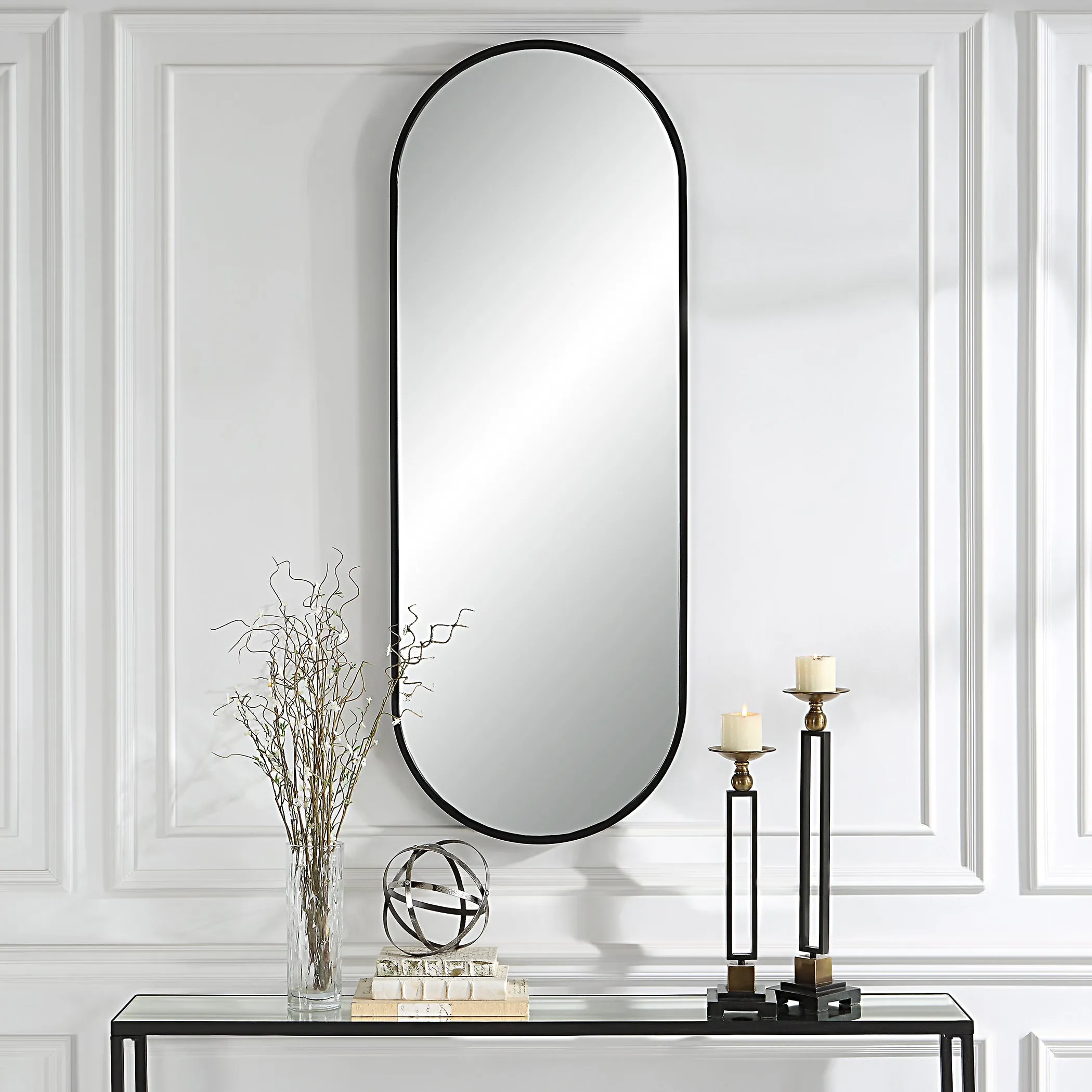 Uttermost Varina Tall Black Mirror