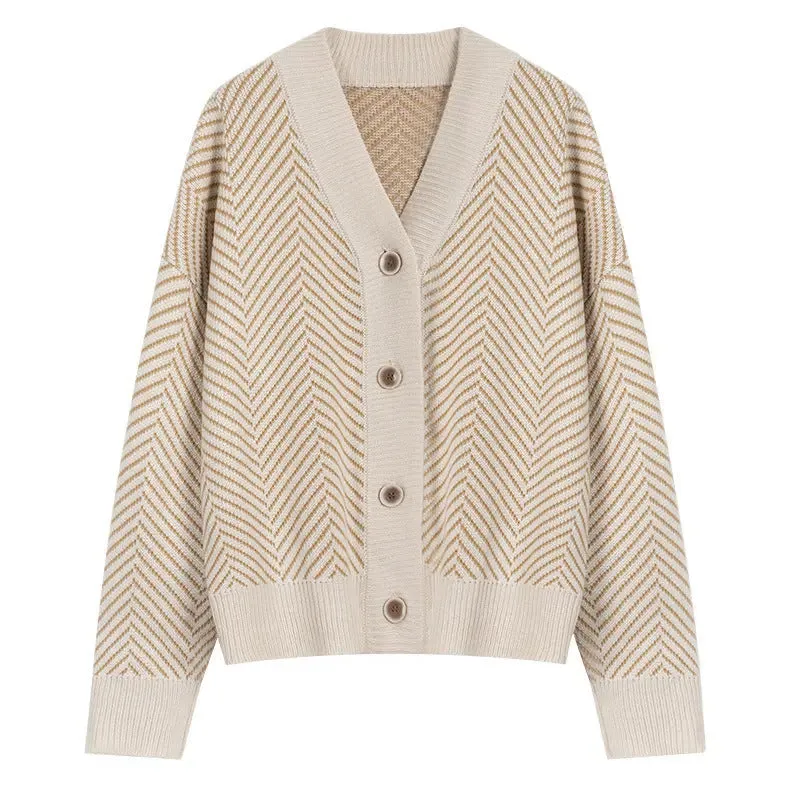 V-neck cardigan