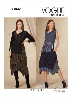 Vogue Pattern V1820  Misses' Top and Skirt