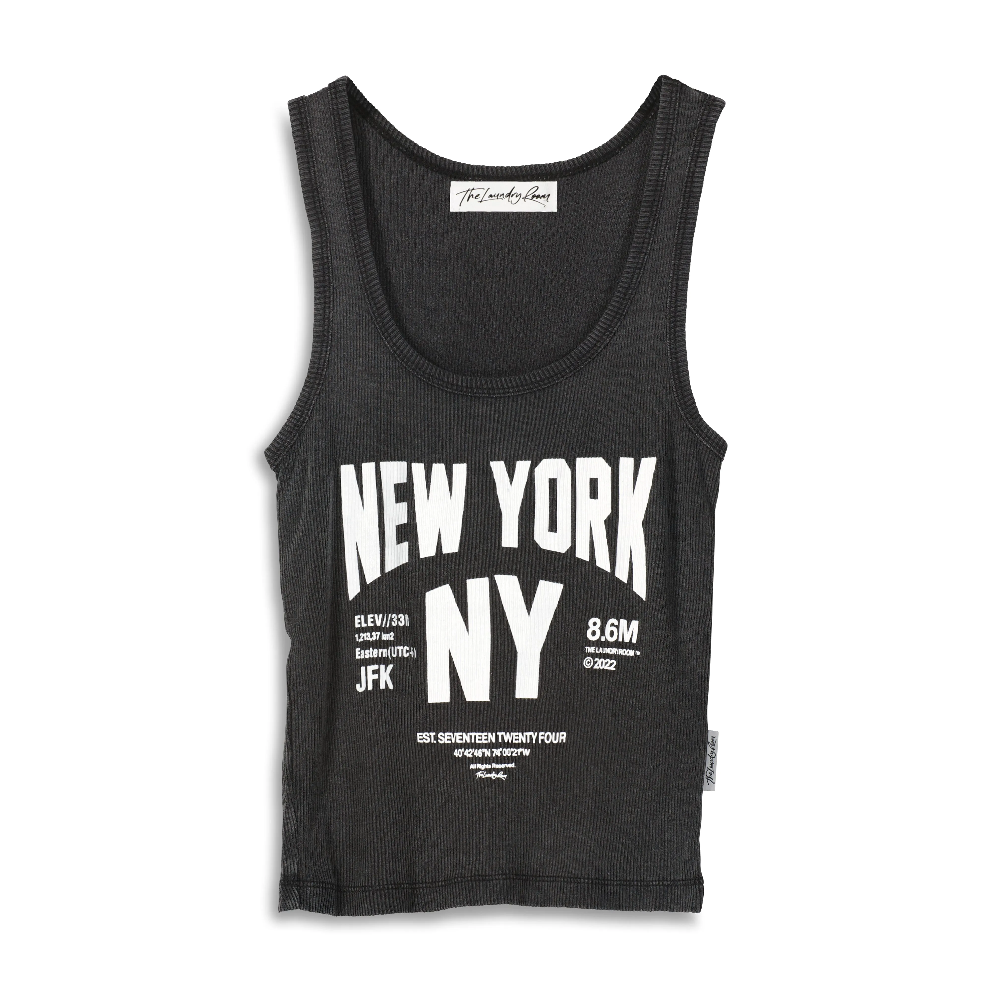 Welcome To New York - Rib Tank - Black Snow