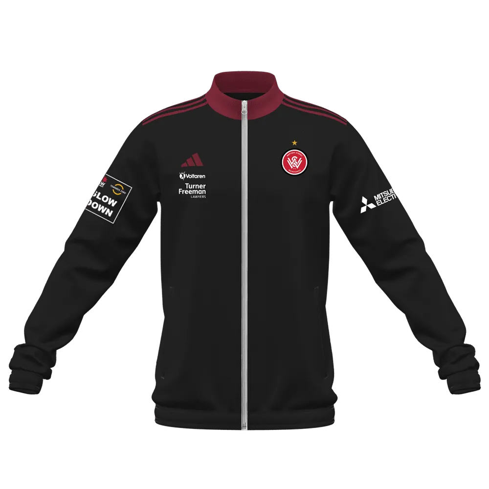 Western Sydney Wanderers 24/25 Track Jacket (IA0416-BLACKRED)