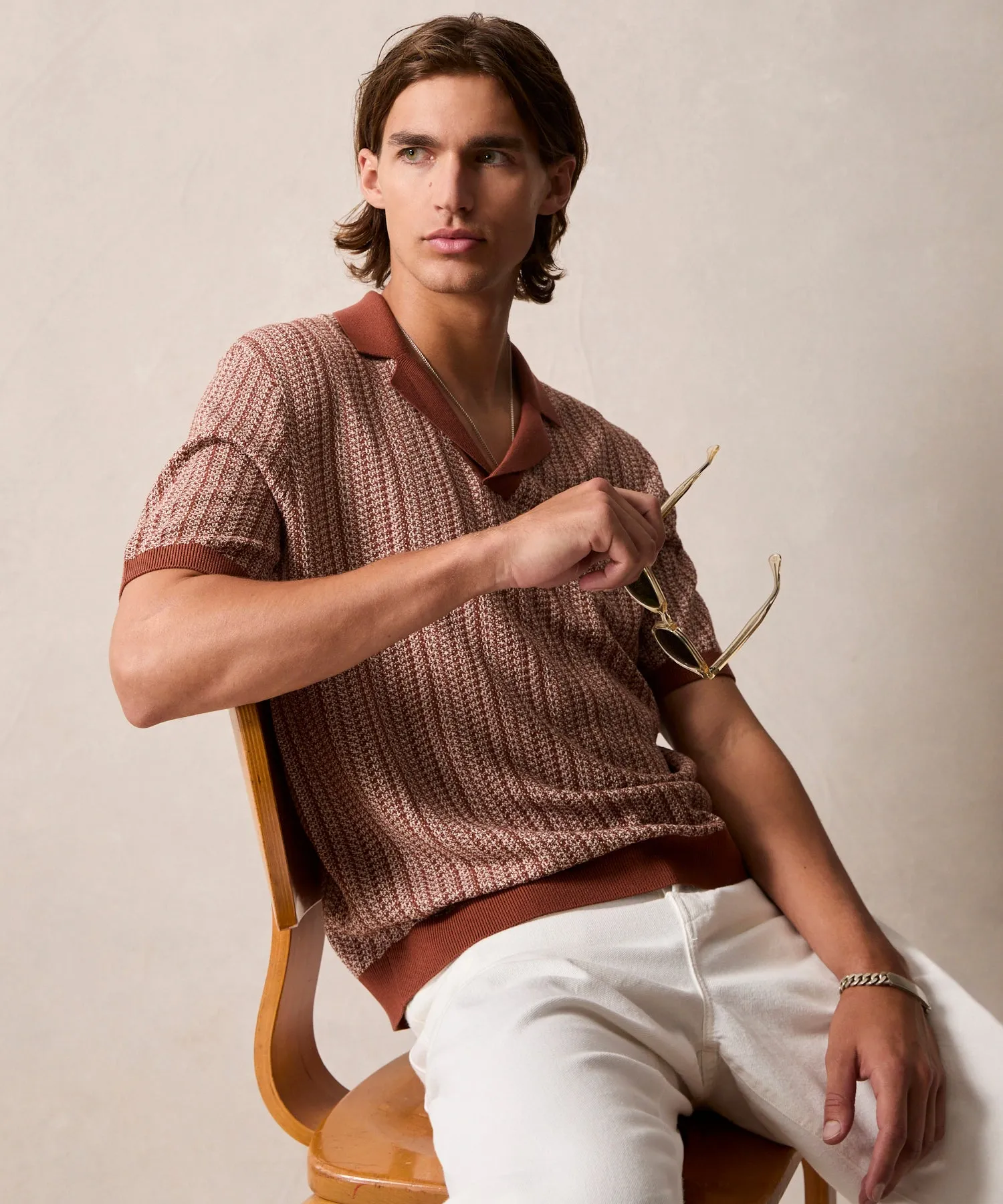 Weston Sweater Polo in Umber