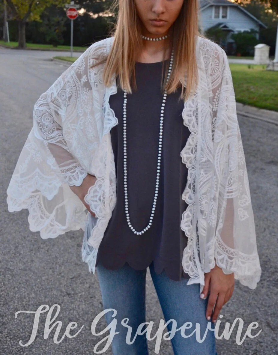 White Lace Kimono