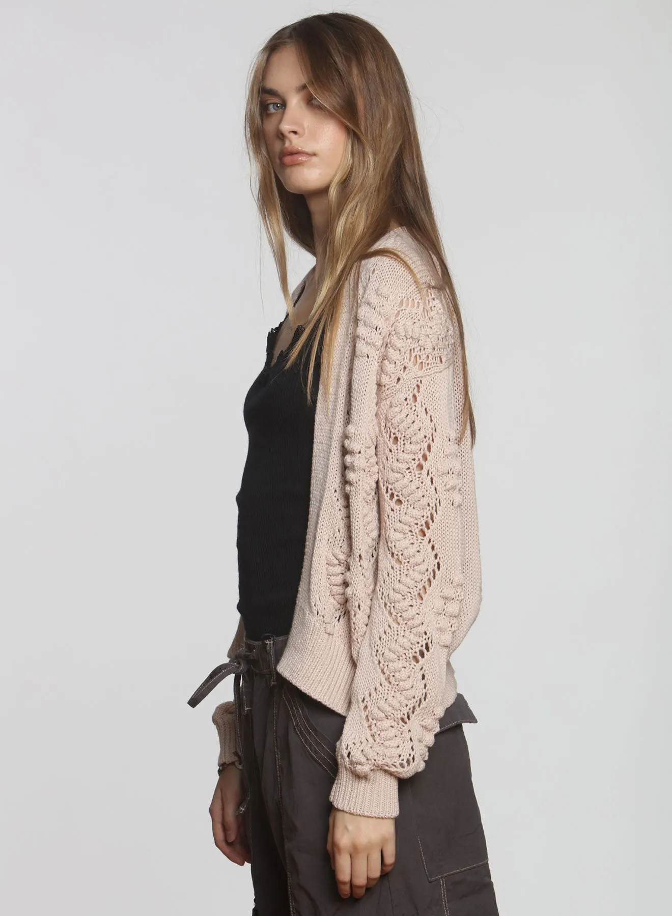 Ziggy Bobble Cardigan - Nude